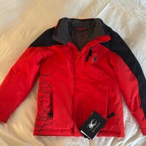 NWT- Spyder ski jacket red and black - Kids size 14